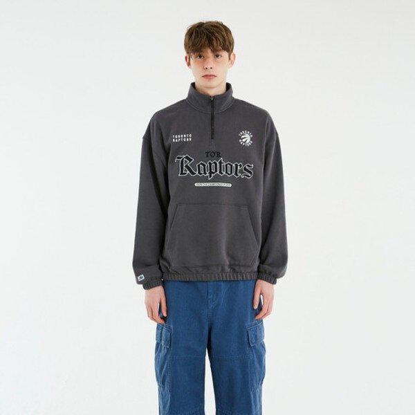 [N241TS032P]TOR ハイネック ハーフジップ スウェットシャツ_US