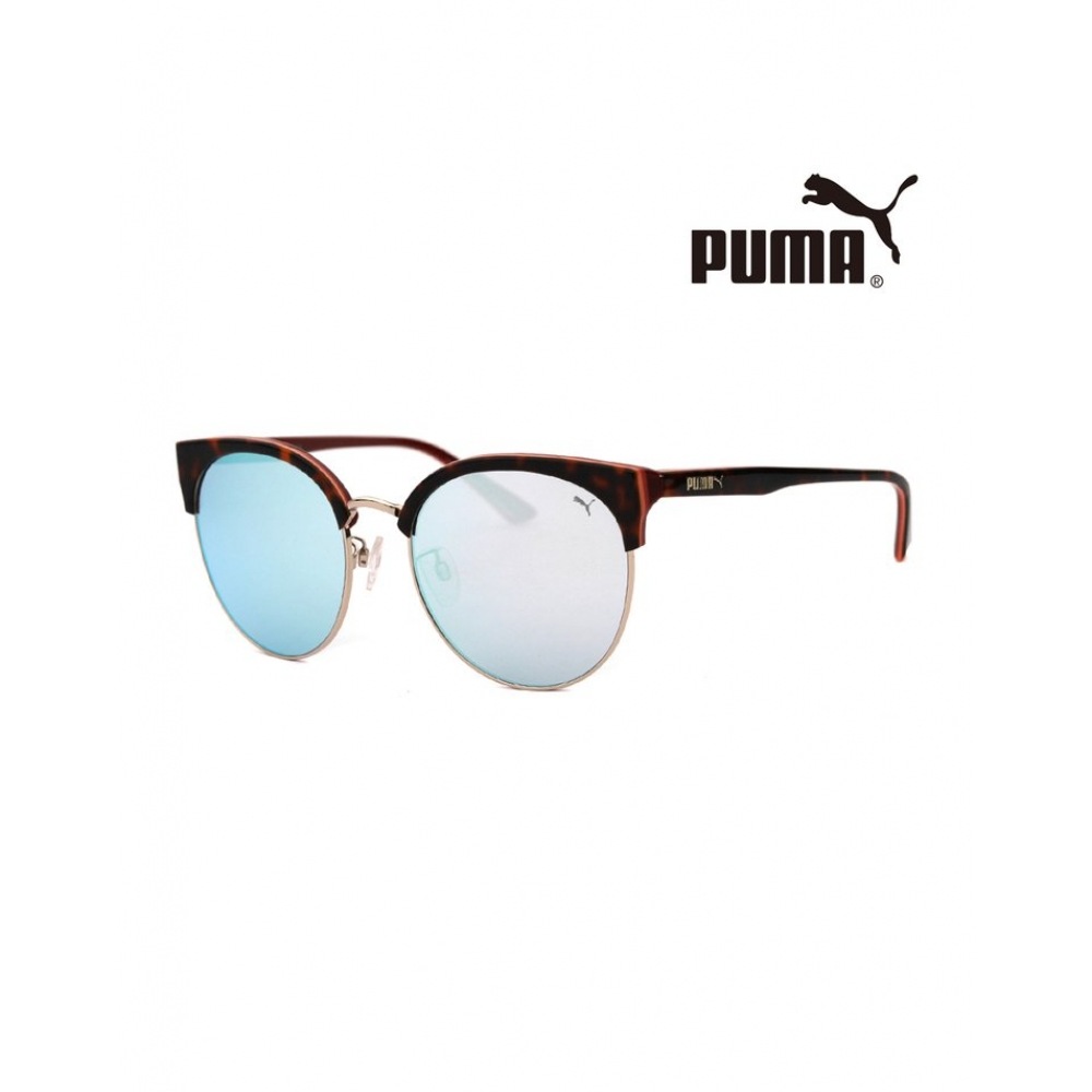 プーマ PU0159SK 003 キャットアイラウンドミラーアジアンフィットサングラス