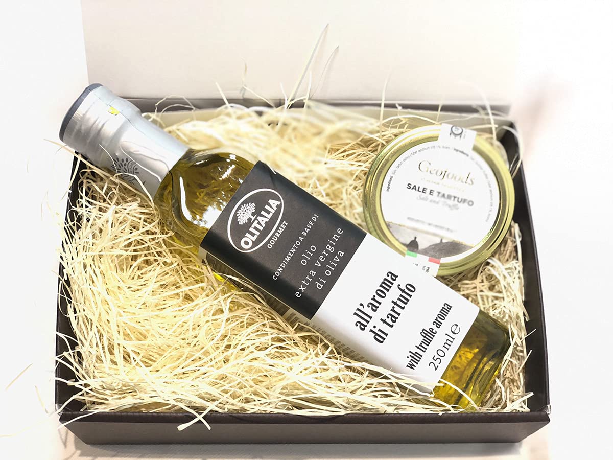 オリタリア社 白トリュフオイル ジオフーズ社 黒トリュフ塩 セット ギフト ボックス入り イタリア産