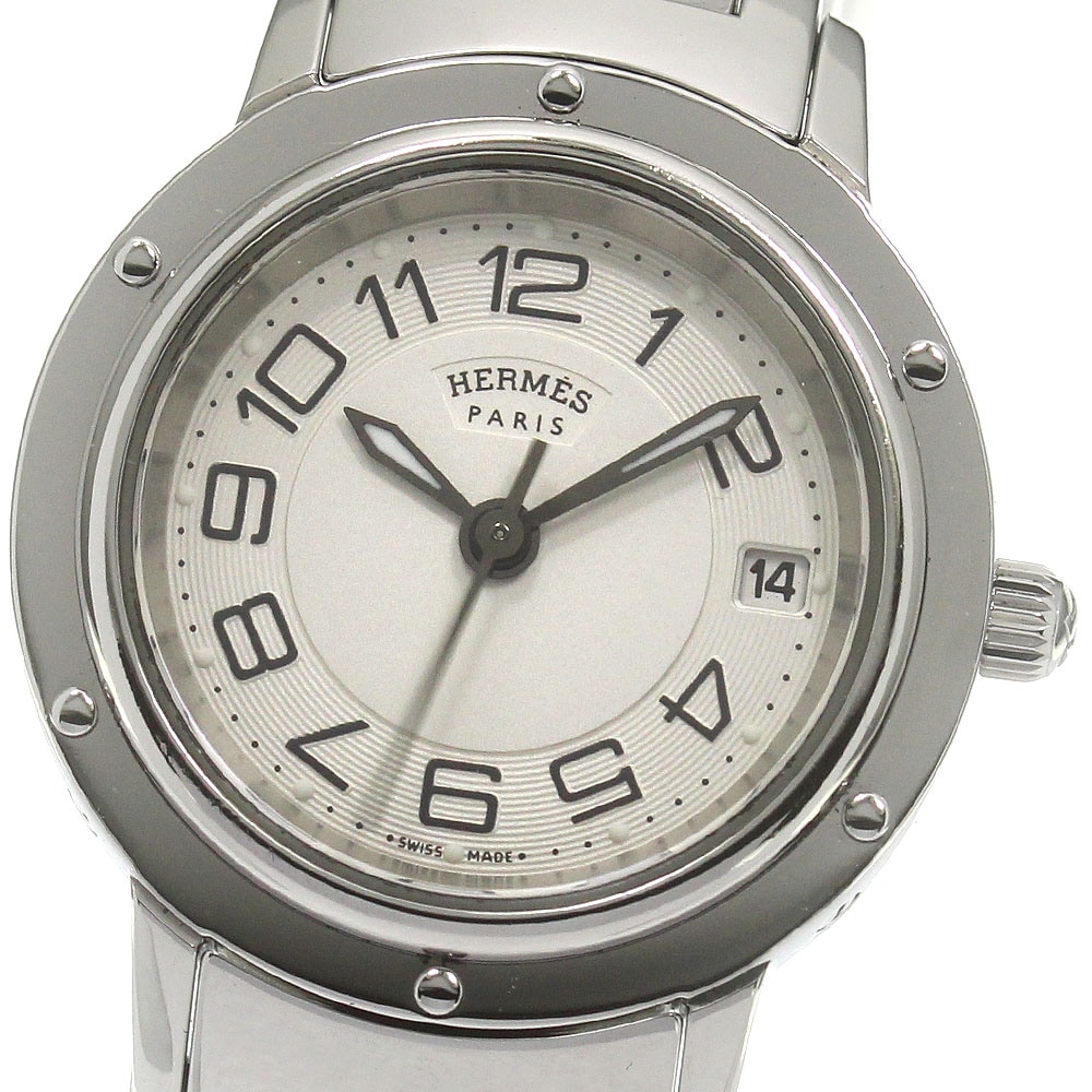エルメス HERMES CP1.210 クリッパー デイト クォーツ レディース _867386【中古】
