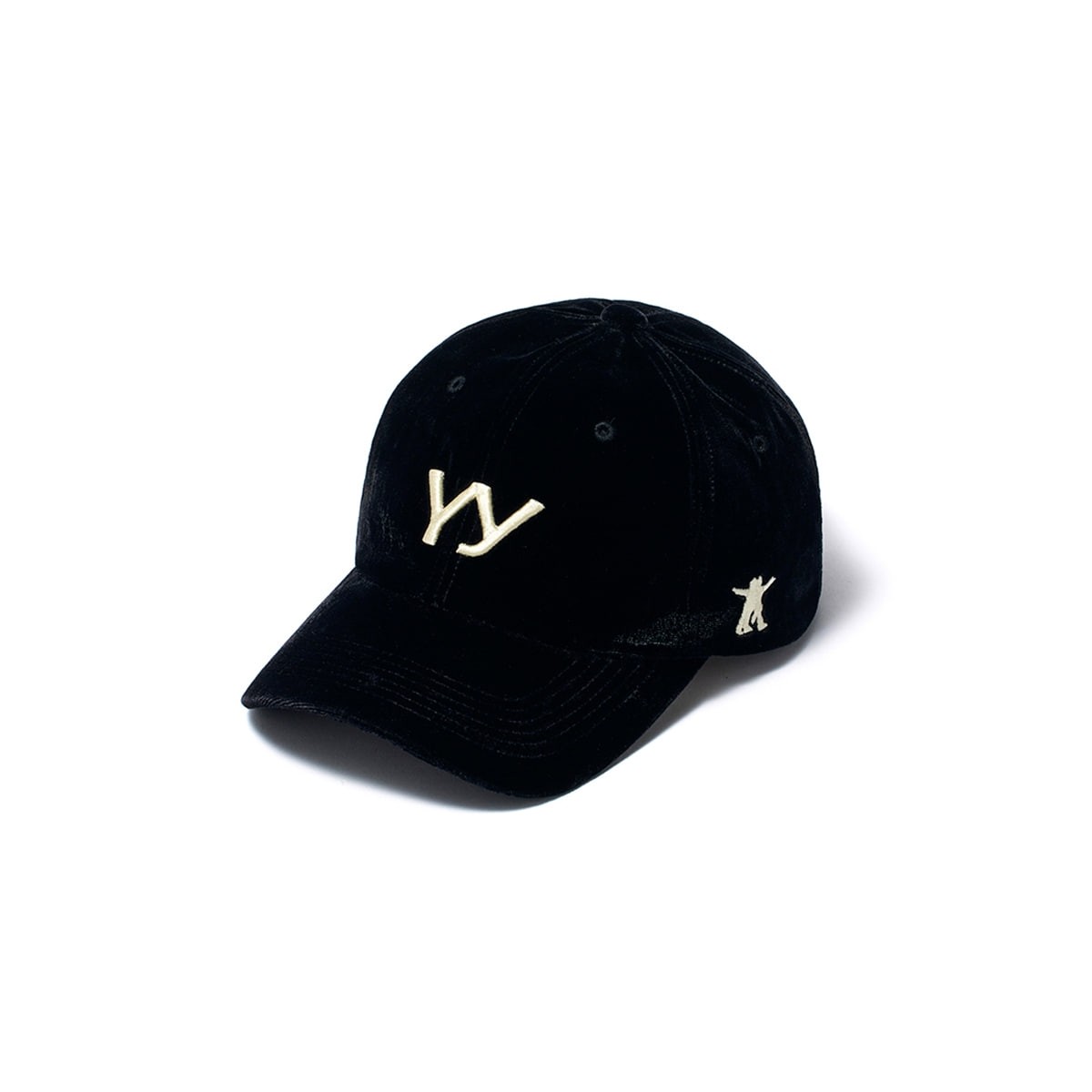 YY VELVET BALL CAP-BLACK