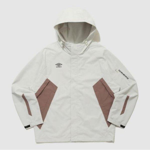 ウィンドブレーカー LQC UQ123SJK11-WBE ブロテクトフード付きシェルジャケット WHITE BEIGE