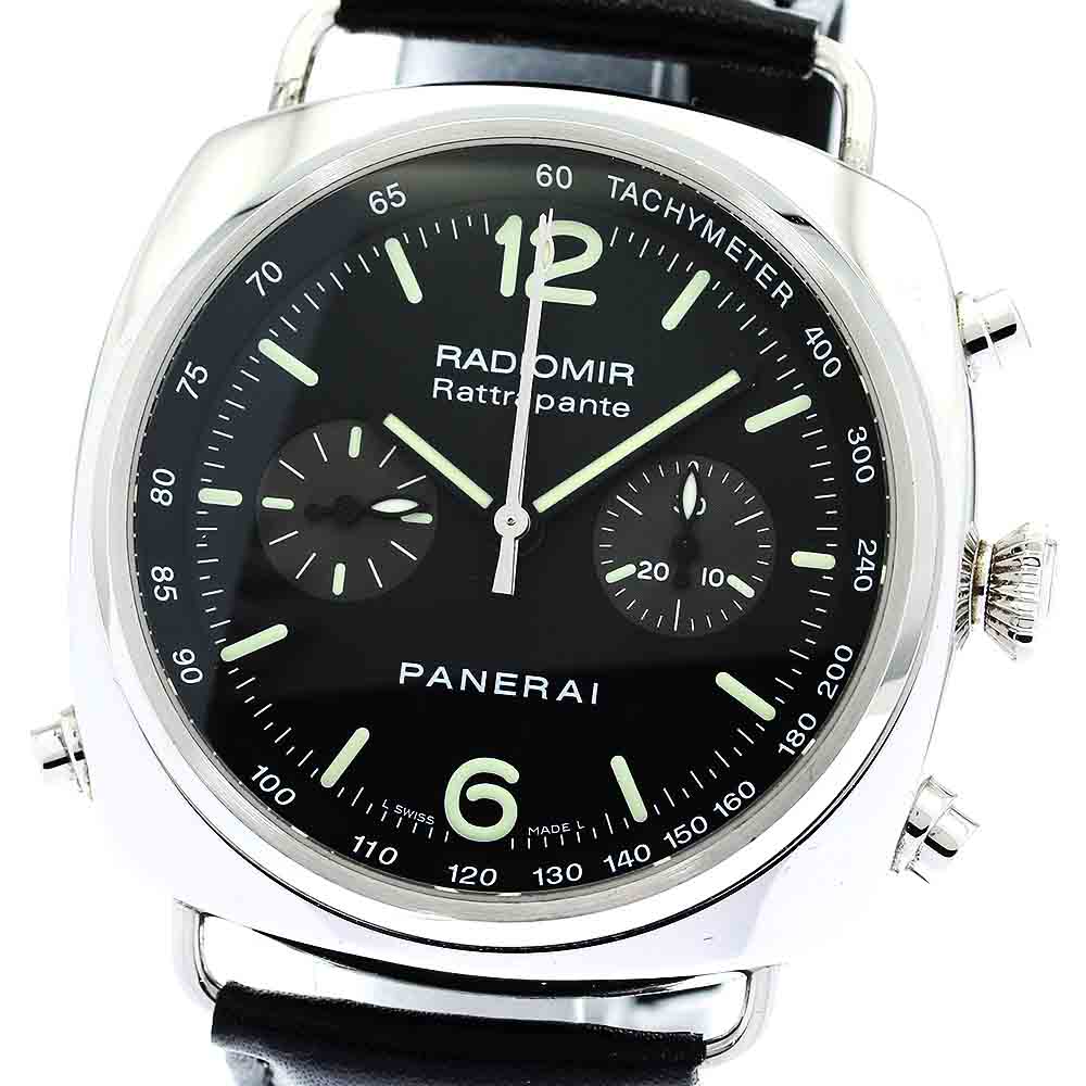 パネライ PANERAI PAM00214 ラジオミール ラトラパント クロノグラフ 自動巻き メンズ 箱・保証書付き_875531【中古】