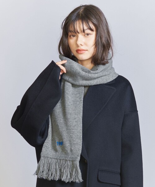 [最安値挑戦]ストール 1989 ソリッドニット マフラー/グレー レディース