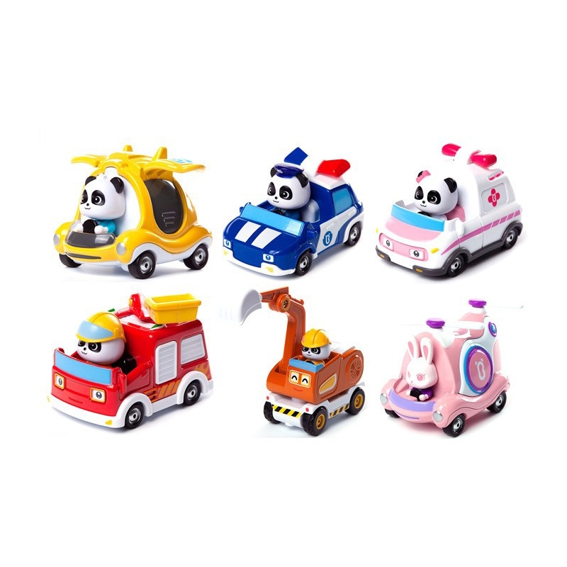 ミニカー 6点 ランダム 韓国 ミニおもちゃ タヨ スーパーウィングス ベビーバス