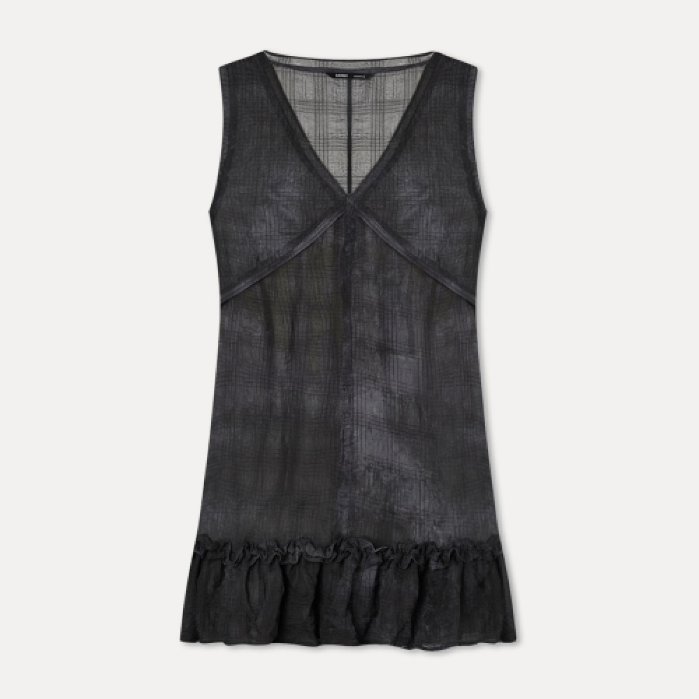 MIXXO フリルシースルーミニドレス_MIWOWF811G