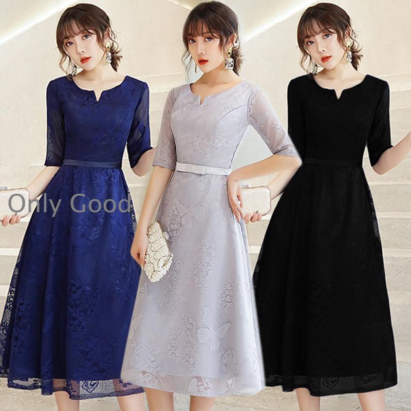 【HLC】ドレス 50代 結婚式 ワンピース 袖あり 夏 シニア 30代 70代 パーティードレス 親族 ロング ミセス 40代 ワンピース 大きいサイズ 60代