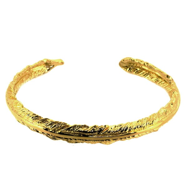 フェザー バングル 羽根 ネイティブ ゴールド