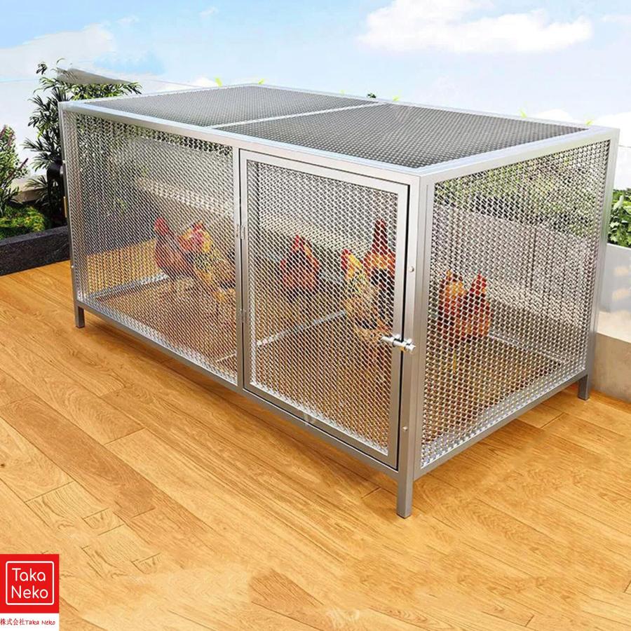 鶏 ケージ 室内 屋外 ステンレス 大型角管高密度メッシュ うずら 鶏小屋 モルモット 兎 カバー付き 大きい 鶏舎 大型 小動物 フェレットケージ ハリネズミ 飼育