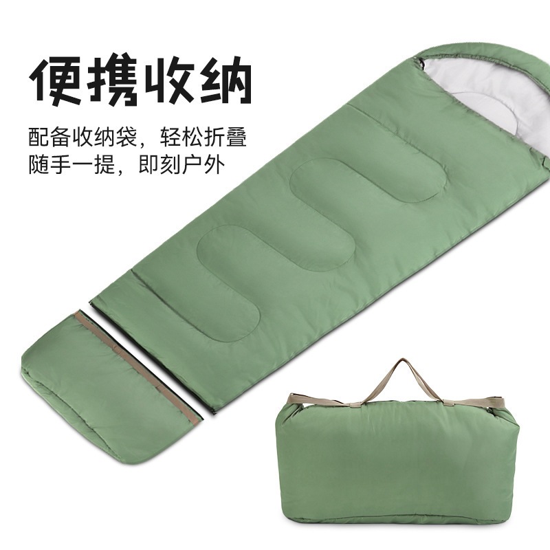 春と秋の寝袋子供用拡張キャンプホーム昼休みポータブルホテルパーティションスプリカブルシングルとダブルコットン寝袋 4,994円