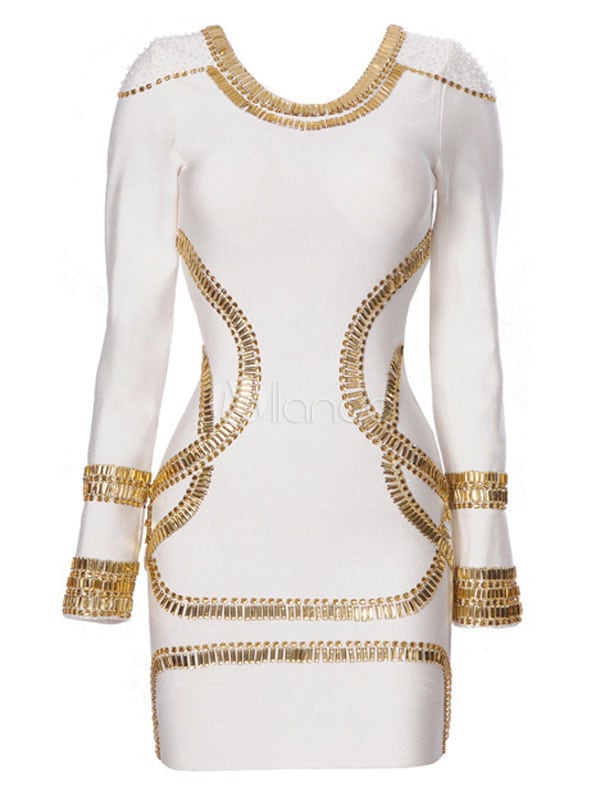 ロングスリーブシェーピングパーティードレス