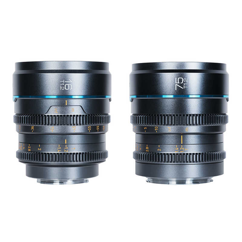 SIRUI　シネマレンズ T1.2 APS-C/S35 2本セット(16/75mm) E/グレー ［ライカL / 単焦点レンズ］　MS-2SEG-JP