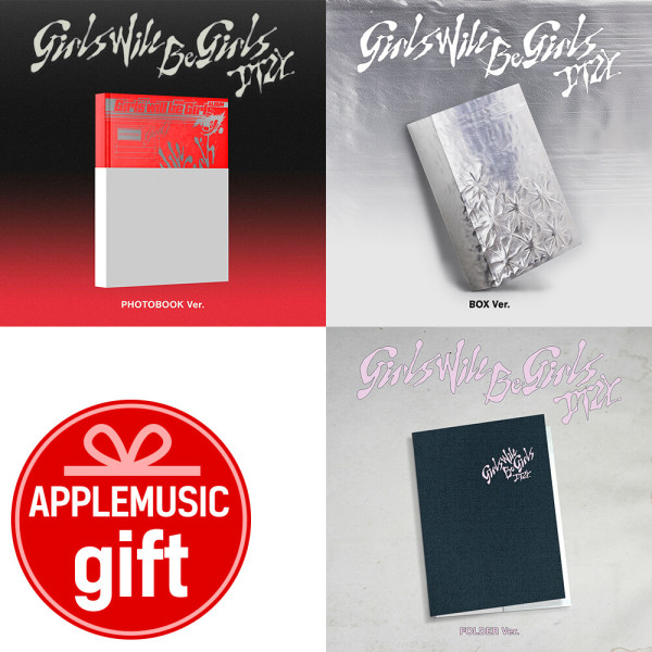 【予約】 [APPLE MUSIC Gift] (3種/セット) (Photobook+Box+Folder Ver.) ITZY - Girls Will Be Girls