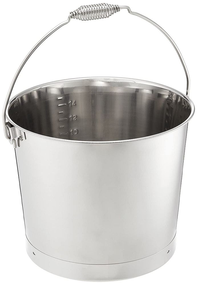 大屋金属 18-8プレスバケツ 15L（ワイヤーバネ取手） 本体（蓋別売）