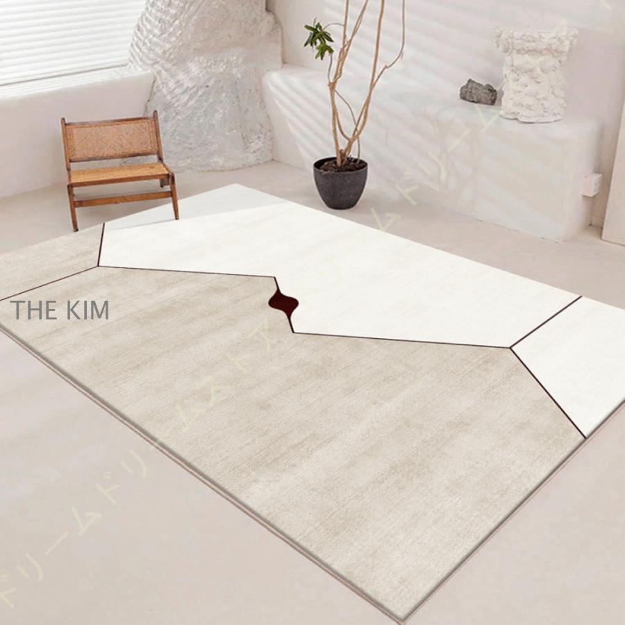 和風マット 大判マット モダン お部屋 キッチンマット 抽象 格子 チェック柄 アクセント エリアラグ 玄関 明るい色合いのカーペット 浴室に ソフト 丈夫 ラグ