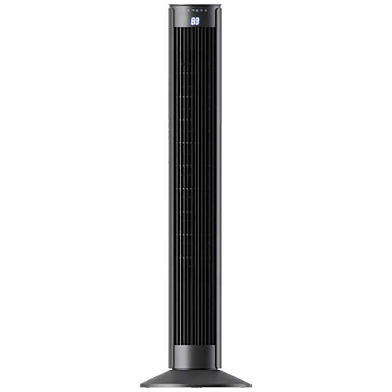 QUADS　大風量DCタワーファン PURE AIR TOWER DC ピュアエアタワーDC DCモーター搭載 リモコン付き ブラック　QS677BK