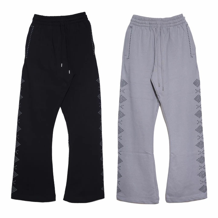 LIVE MECHANICS フレアパンツ ベルボトム フレアー ブーツカット ラッパズボン スウェットパンツ メンズ 春夏秋冬用 黒 グレー 大きいサイズ ライブメカニクス