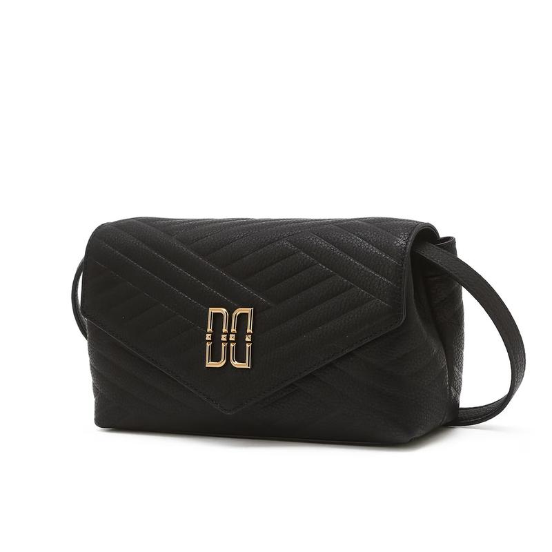 DCBA5F367BK [CARLISLE] ブラックカーライルレザーミニクロスバッグ