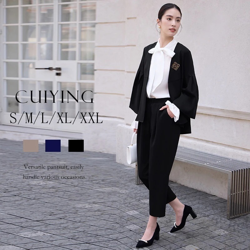 2025新作 気質 パンツスーツ セットアップ レディース スーツ 卒業式 スーツジャケット パンツ テーラード ママスーツ 入園式 入学式 卒園式 フォーマル レディースファッション 卒業式