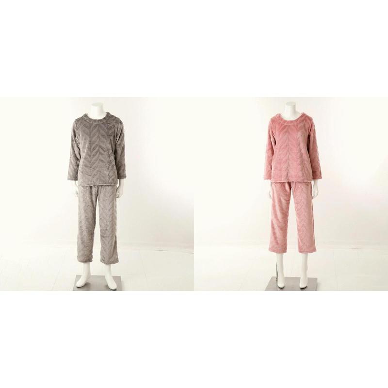 極細糸 男性 女性 パジャマ 室内着 セット VEP395MSGYSG