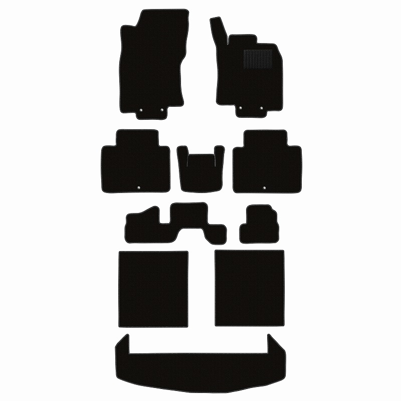 日産 エクストレイル 7人乗り T32 フロアマット + トランクマット(ラゲッジマット) [16色から選択]