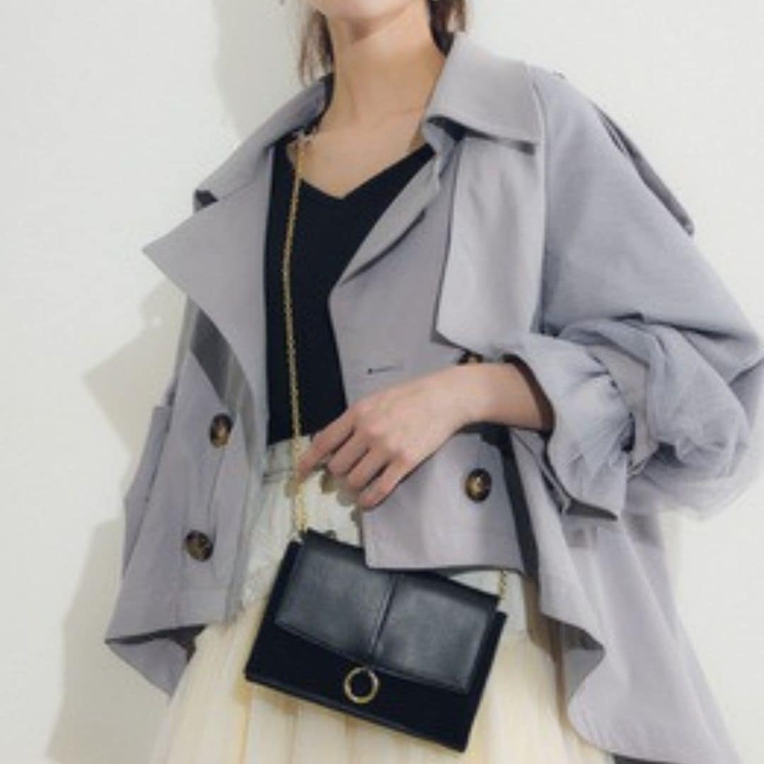 アウター コート ショートコート ブルゾン ジャケット ウインドブレーカー ミニ丈 ショート丈 袖あり 長袖 透け感 シースルー 異素材MIX かわいい 大人可愛い きれいめ シンプル カジュアル