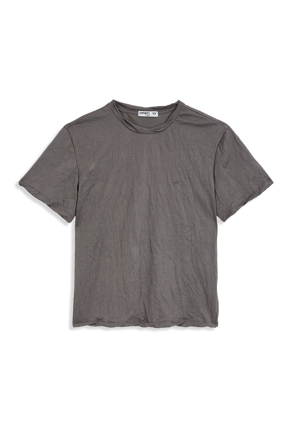 【OPEN Yy】 26SS CRINKLED EVERYDAY TEE : BROWN