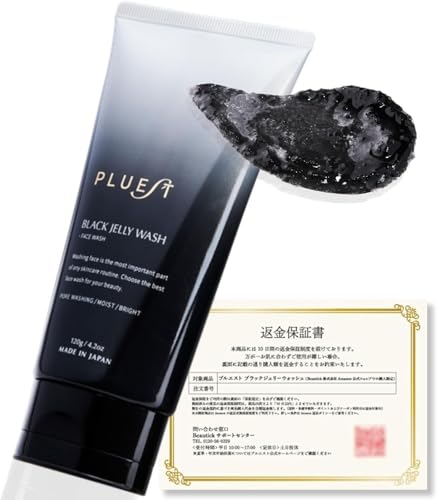 【累計800万個販売】PLUEST ブラックジェリーウォッシュ 120g 洗顔 洗顔フォーム メンズ 洗顔料 毛穴 洗顔ジェル メンズ洗顔 朝洗顔 ピーリング 無添加 炭洗顔 40代 炭 洗顔剤 保湿