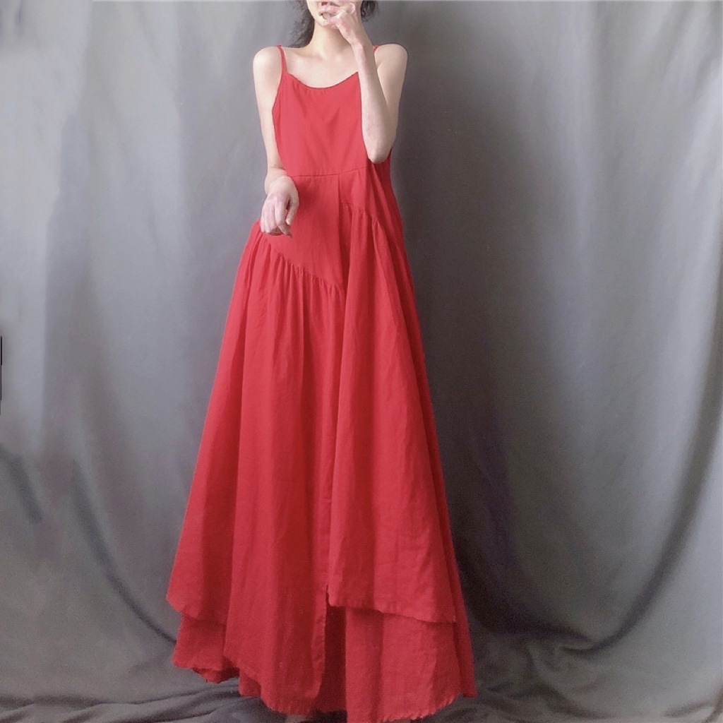 ワンピース フレアワンピース ロング ロング丈 マキシ マキシ丈 袖なし ノースリーブ Uネック ラウンドネック フレア Aライン ウエストマーク かわいい 大人可愛い シンプル おしゃれ お洒落