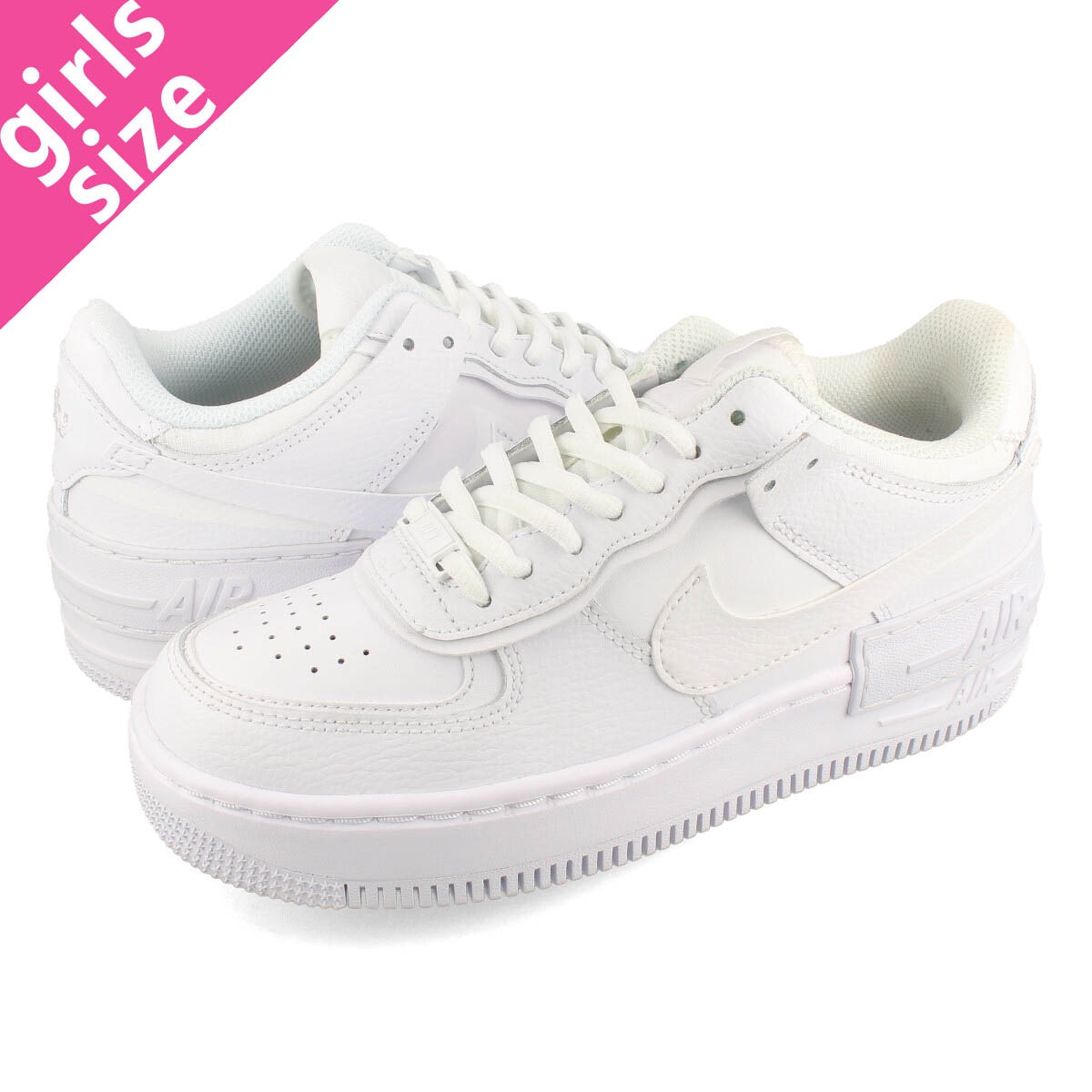 WMNS AIR FORCE 1 SHADOW WHITE/WHITE/WHITE