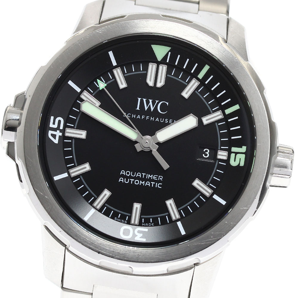 IWC IWC SCHAFFHAUSEN IW329002 アクアタイマー デイト 自動巻き メンズ 保証書付き_887314【中古】