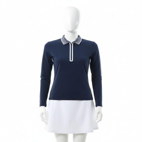 GFORE FEATHERWEIGHT SILKY TECH NYLON QUARTER ZIP POLO G4LC0K863-TWLT 女性用フェザーウェイトシルキー