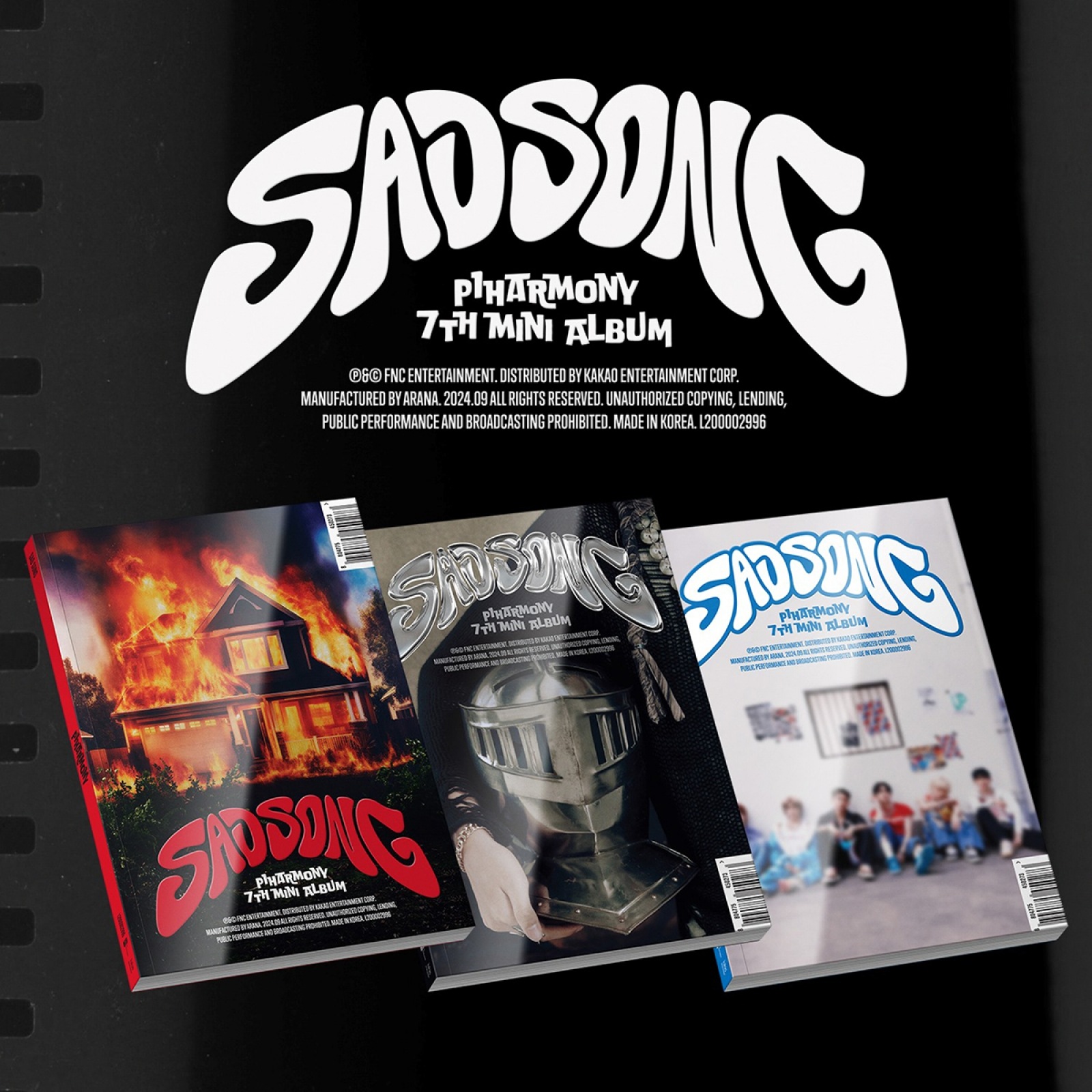 【セット/アルバム3種】 P1Harmony - SAD SONG + PHOTO CARD