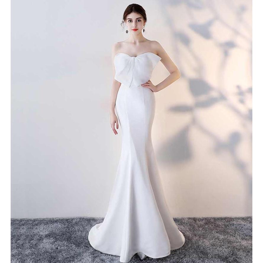 ウェディングドレス 白 マーメイドライン 結婚式 安い 大きいサイズ 花嫁 ロングドレス 披露宴 パーティー 二次会 ブライダル wedding dress