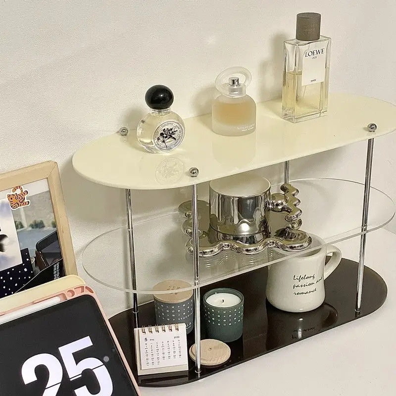マルチレベルのアクリル収納ラック,コンテナ,バスルームのカウンタートップ,化粧品の表示,コーヒーカップホルダー,デスクトップ装飾
