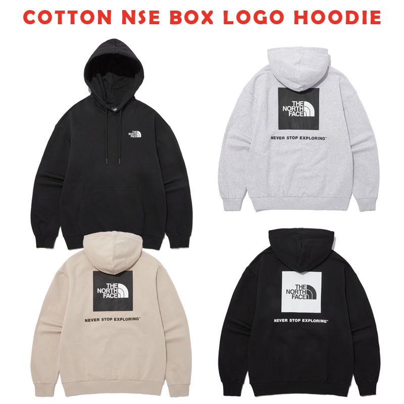 韓国正規品保証 関税負担なし NM5PP42A COTTON NSE BOX LOGO HOODIEデイリー 基本 着装 男子 女子 人気 韓国 ファッション 男女共用 アウトドア