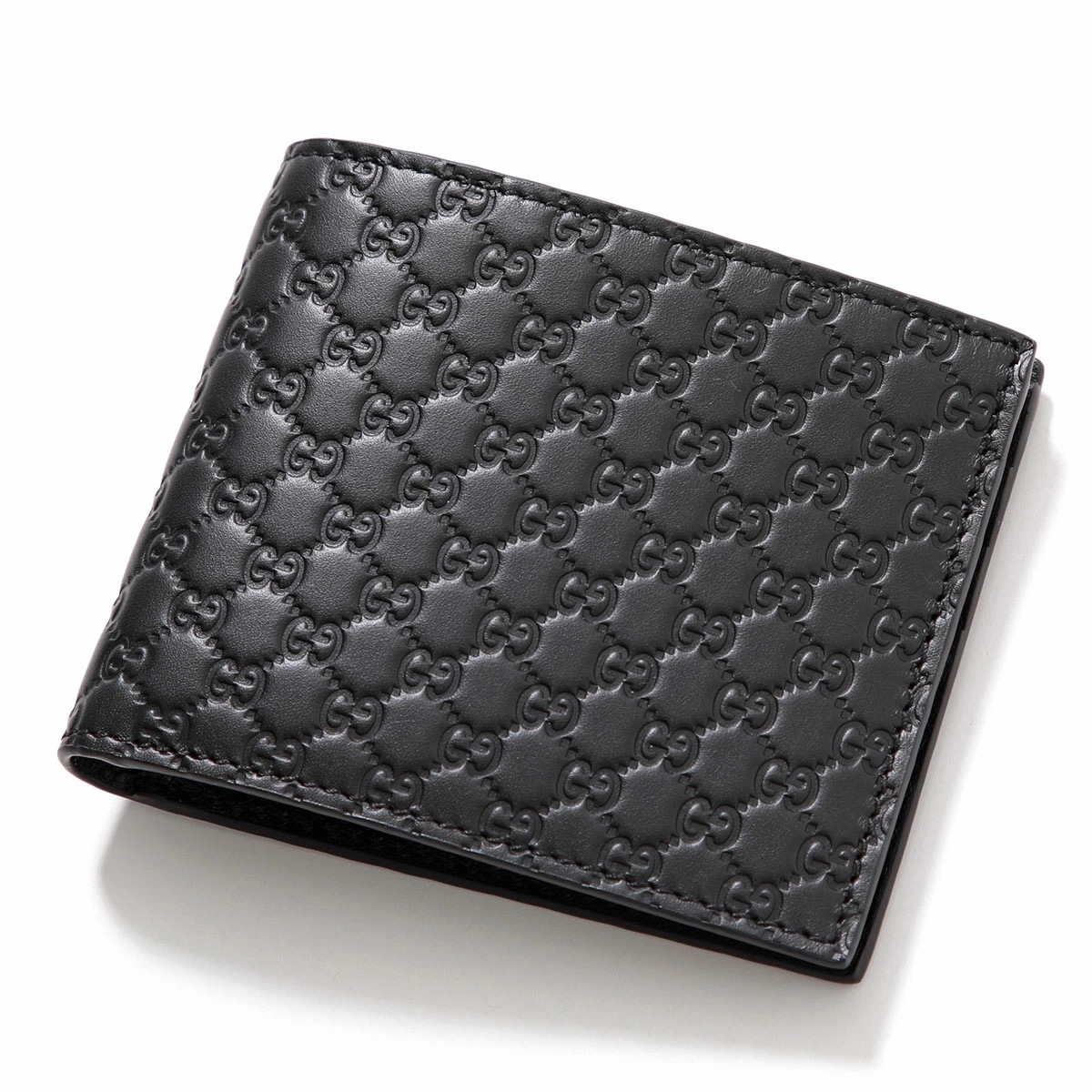 GUCCI グッチ 二つ折り財布 MICRO GUCCI SSIMA マイクロ グッチ シマ 260987 BMJ1N メンズ シマレザー GGロゴ 小銭入れなし ミニ財布 1000