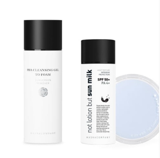 [サンミルク+ PHAクレンザー]マスカカンパニーザカメリアマルチプロテクションサンクリーム軽い使用感