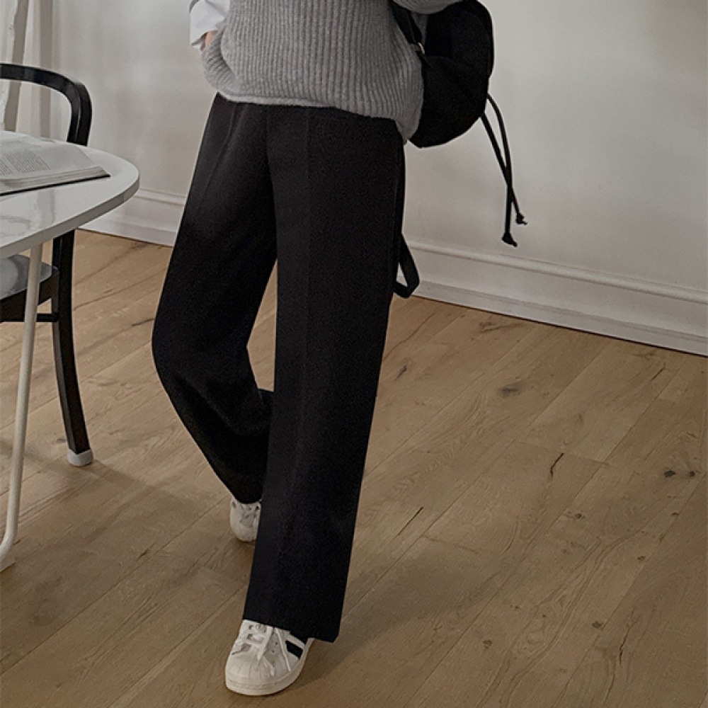 (JSTYLEのイーブレット) イーブレットレッド起毛ベーシックワイドスラックス JSTYLE