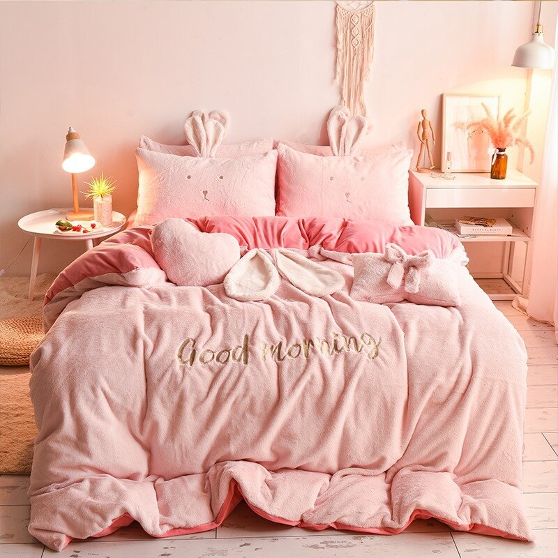 【期間限定特価】寝具布団カバーセット起毛素材 3点/4点セット布団カバー枕カバーシートセット サンゴフリース ダブル