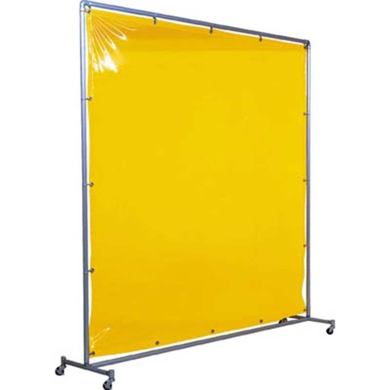 吉野　遮光フェンスアルミパイプ 1×2 単体キャスター イエロー　YS12SCY