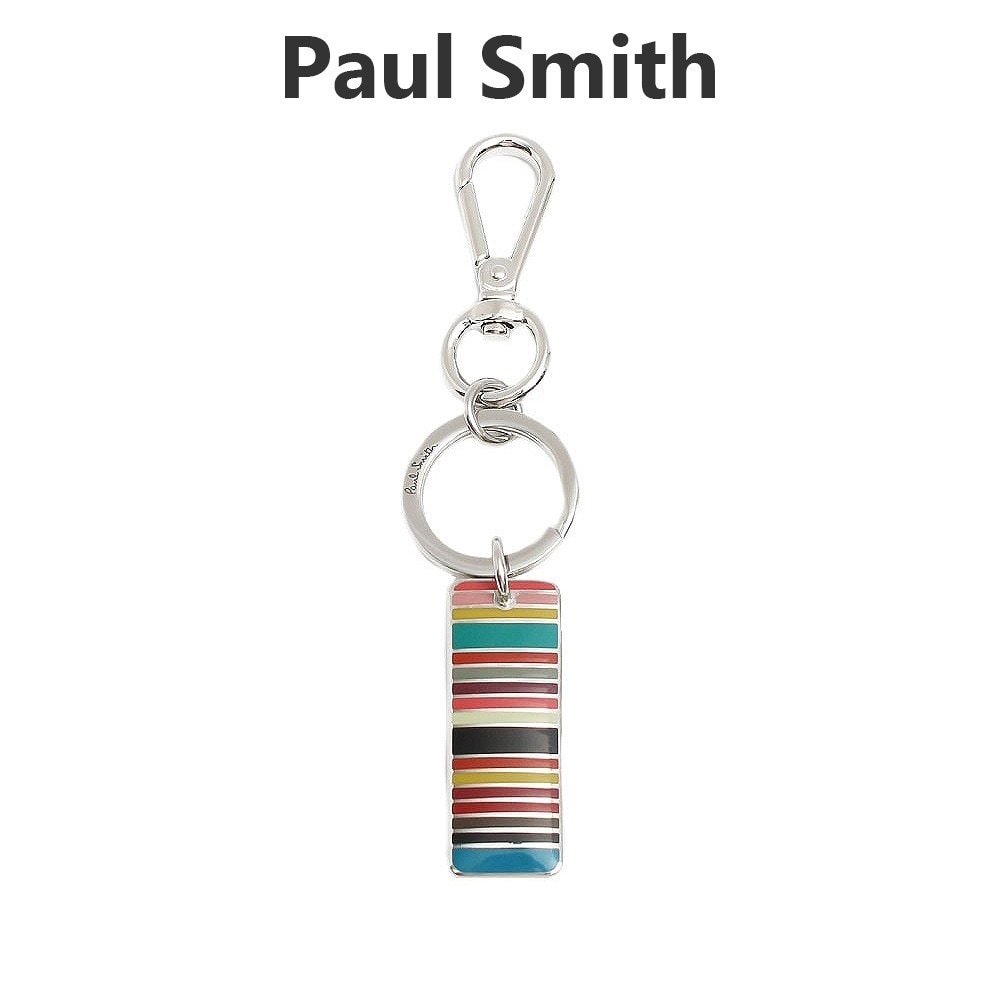 ポールスミス PAUL SMITH キーリング M1A-KEYR-MSTAG-92 メンズ シルバー マルチカラー