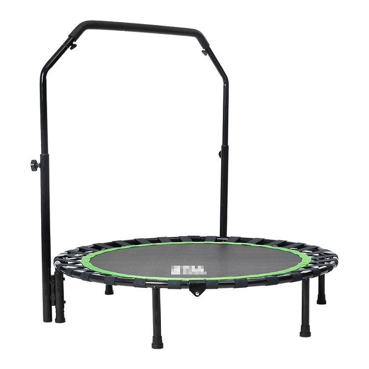 【迅速出荷】補助手すり付き トランポリン 耐荷重110kg 102cm ゴム ダイエット器具 健康器具 折りたたみ