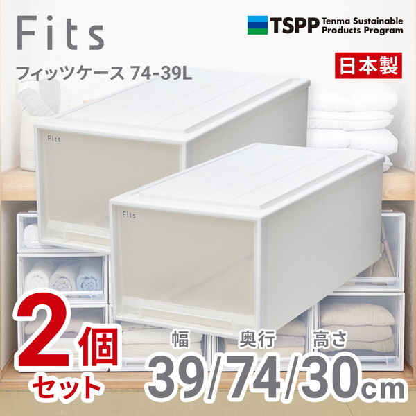 天馬(Tenma) フィッツケース 74-39L (箱仕様2個組) ホワイトクリア
