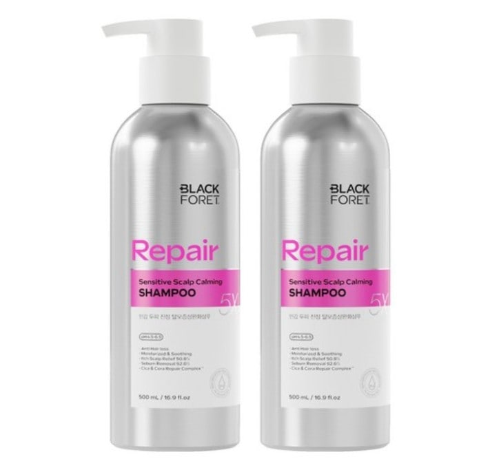 BLACKFORET リペア 敏感頭皮鎮静 脱毛症状緩和シャンプー 500ml × 2個