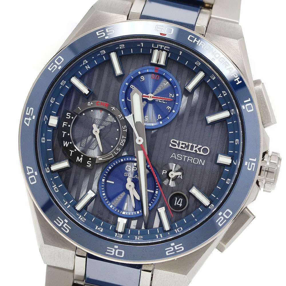 セイコー SEIKO SBXC165/5X83-0AF0-1 アストロン 大谷翔平 2024年限定1700本 ソーラー電波 メンズ 美品 箱・保証書付き_960103【中古】