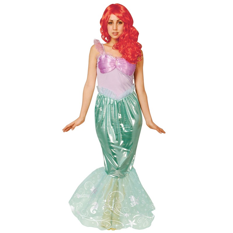 コスプレ 仮装 大人用ドレスアップアリエル 【 コスプレ 衣装 ハロウィン 仮装 コスチューム ディズニープリンセス グッズ メイド ドレス 人魚 リトルマーメイド 女性用 公式 レディース 正規ライ