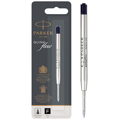 他サイト： PARKER パーカー クインクフロー ボールペン替え芯 ブラック 1本入 黒 F 細字 0.8mm 油性 ボールペン リフィル 正規輸入品 1950367の商品画像