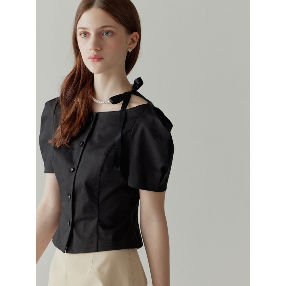 FLOBOOM エマボートネックブラウス