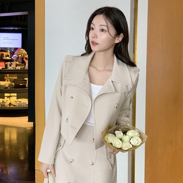 ショートトレンチジャケット 韓国アウター jk2837